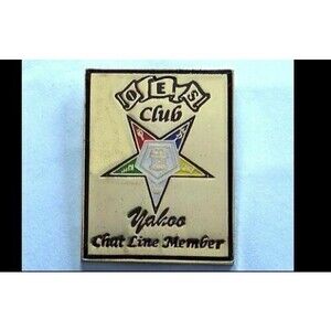Order of the Eastern Star ,OES Club ,Yahoo Chat Line Member Pin